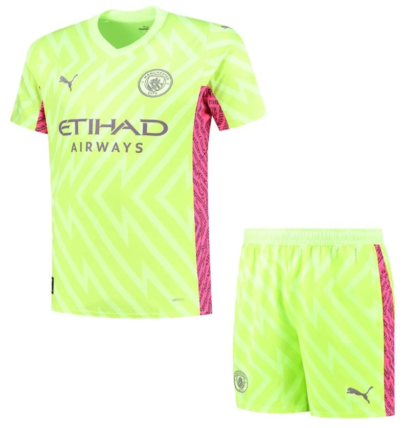 Kit infantil Goleiro III Manchester City 2023 2024 Puma oficial